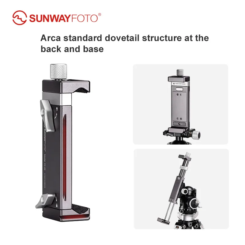 SUNWAYFOTO PC-03 Tablet Laptop Mount Smart Phone Bracket Tripod Bracket Accessories for Ipad Pro Holder Arca Swiss Stand Univers