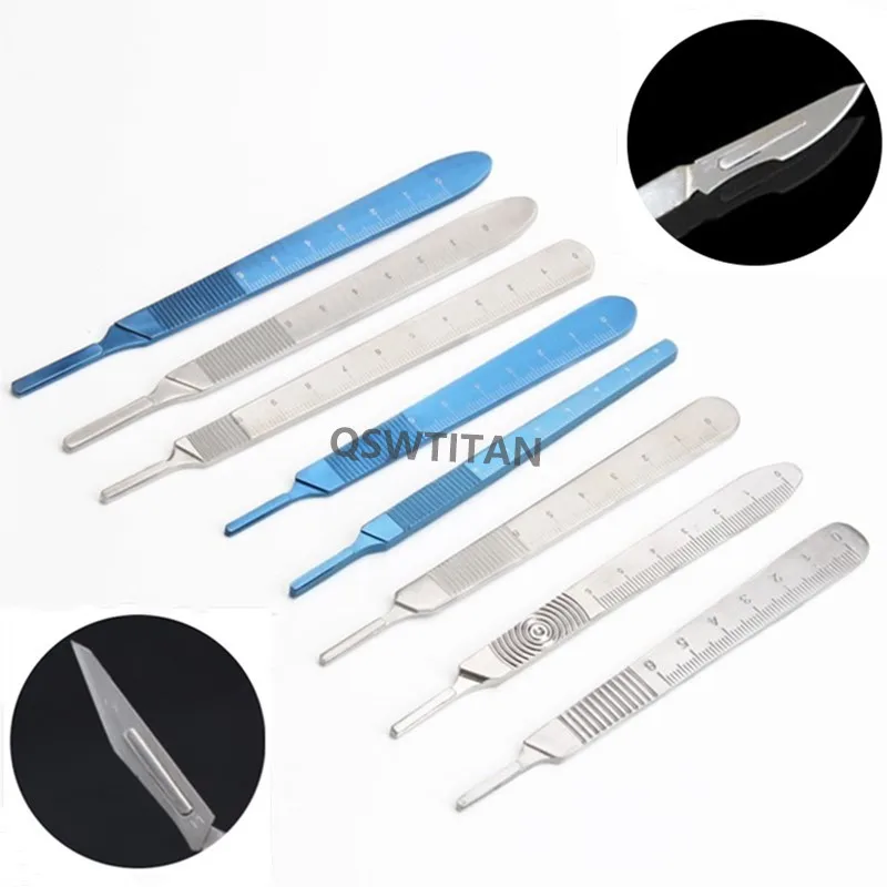 Titanium Blade Handle Bard-parker blade handles stainless steel ophthalmic surgical instrument Pet surgical instruments