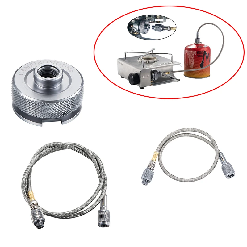 Outdoor Camping Stove Extension Line Gas Tank Stainless Steel Gas High Pressure Thread Gas Tank Connection Lines 50/100cm