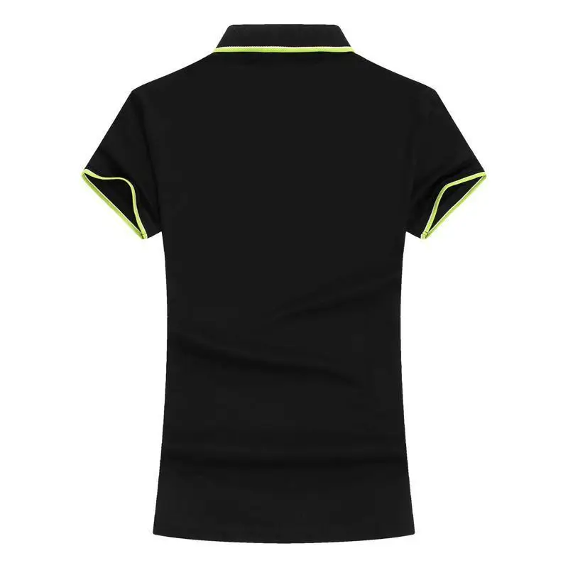 High Quality New Summer Womens Polo Shirt Casual Short Sleeve Ladies Lapel Tees Fashion Womens Polos Clothing Slim Female Tops