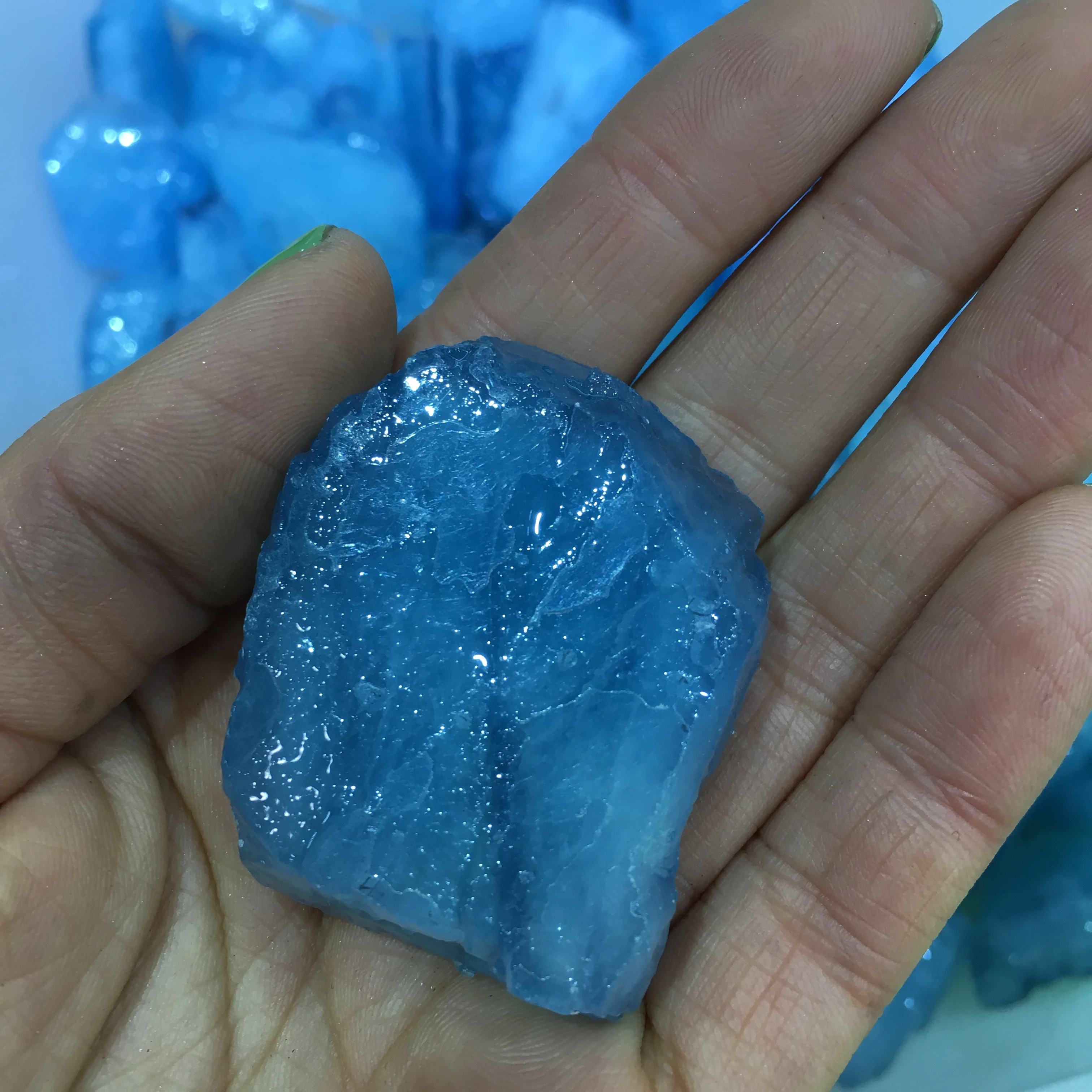 100% Natural Aquamarine Original Stone Natural Quartz Stone Raw Crystal Quartz Fashion Home interior decoration