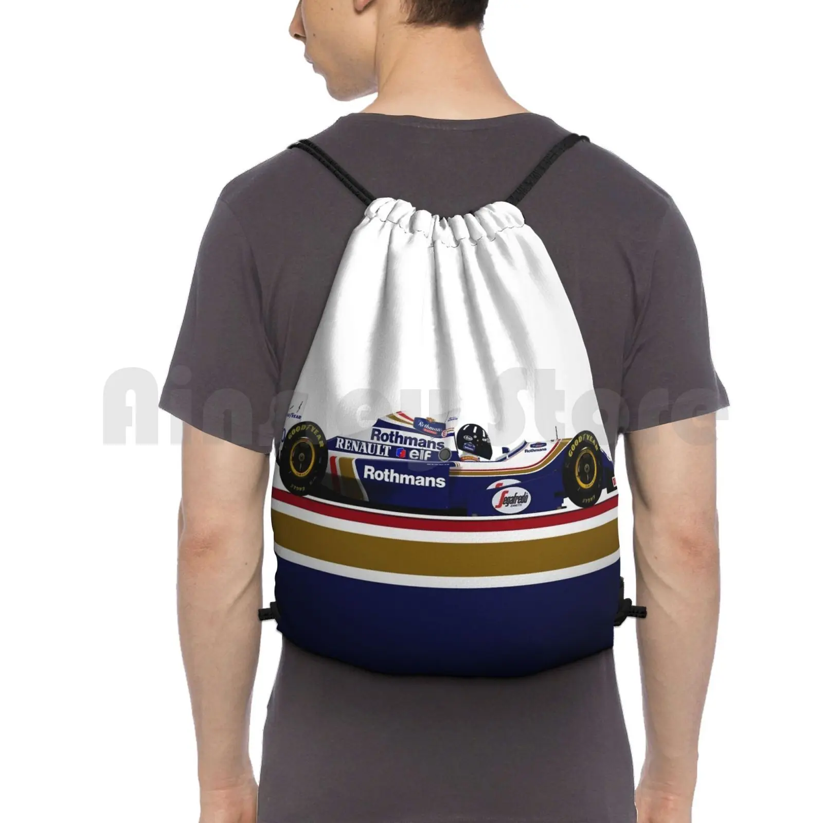 Damon Hill-Williams Fw16b Late Season With Rothmans Colours Backpack Drawstring Bag Riding Climbing Gym Bag Damon Salvatore