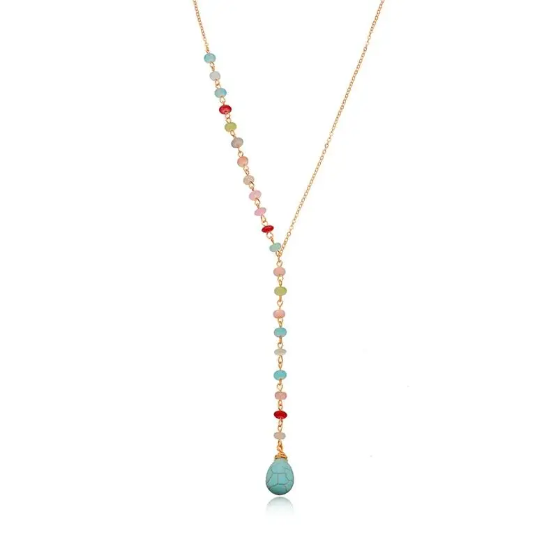 Collier de perles style Boho pour filles et femmes, Long et créatif, décoratif, ras du cou, à la mode