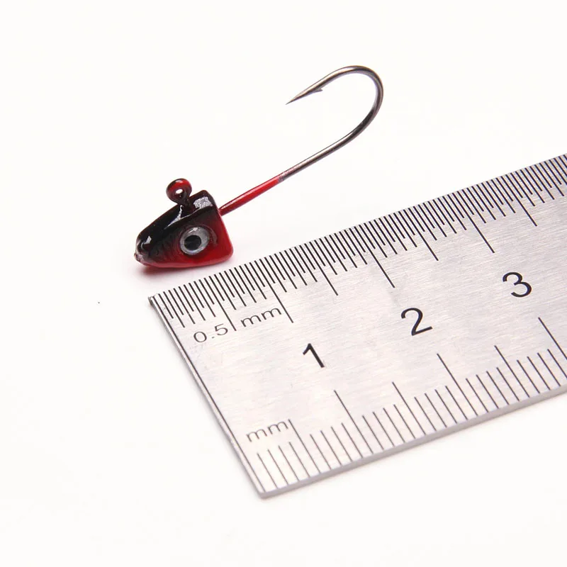 10pcs/lot 1.6g Jig Head Fishing Hooks  Lure Barbed Hook Hook Fishing Tackle Crankbaits Tackle fishing accessories 3D eyes image 5