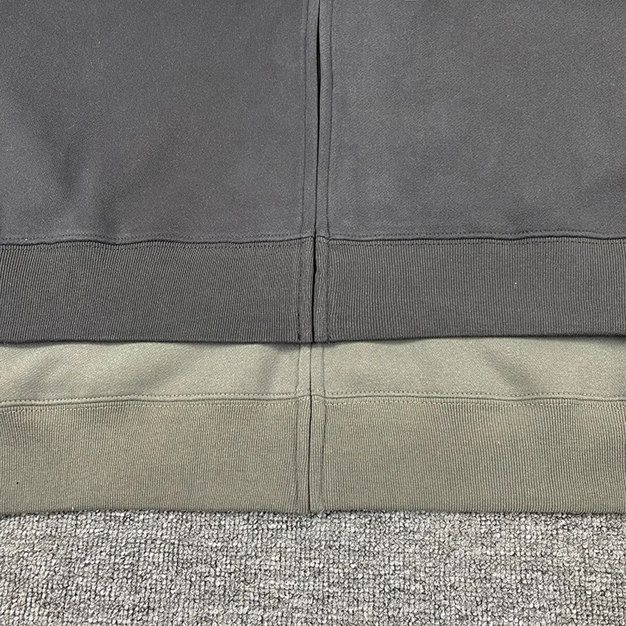 Heavy Fabric Solid Color Kanye West Season 6 Zip Hoodie Men Women 1:1 Best Quality Casual Loose Gray Sweatshirts