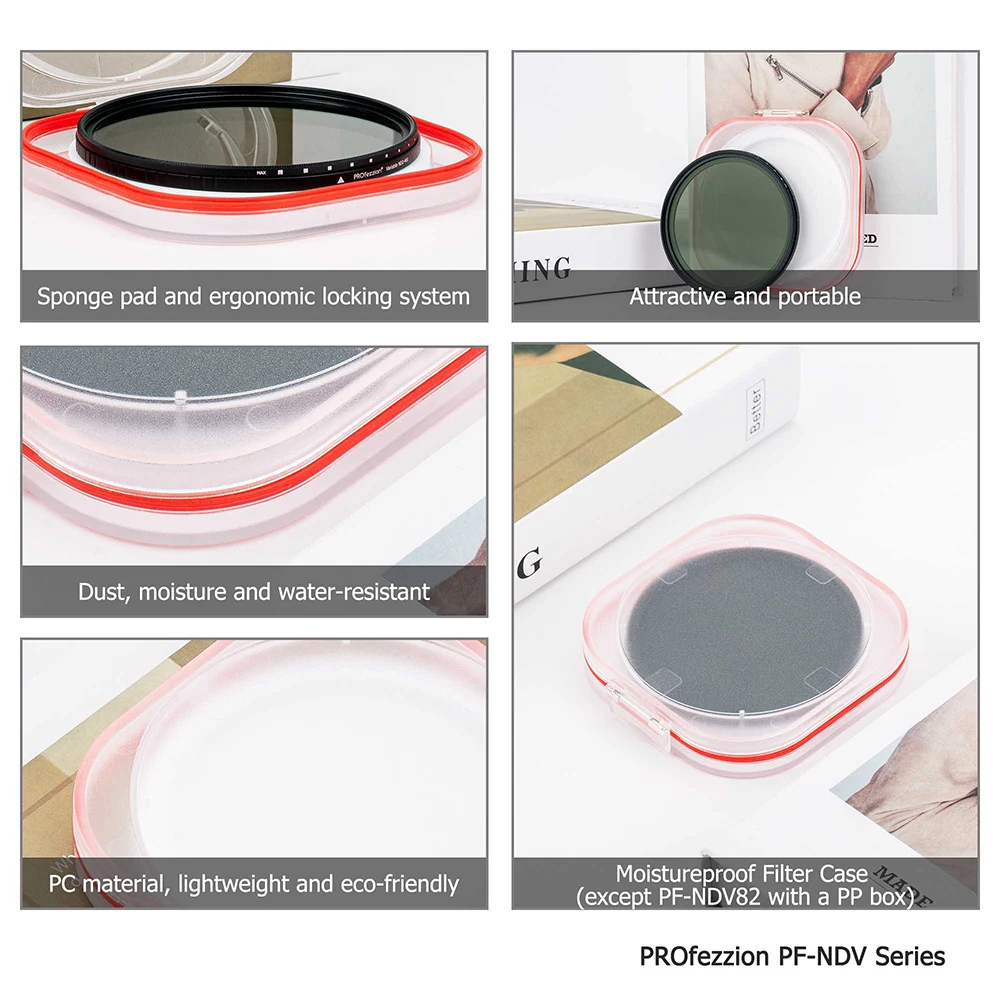 Acessórios de fotografia de filtro de densidade neutra 67mm 77mm 82mm para canon nikon filtro de ND2-400 nd variável de 16 camadas nano revestimentos