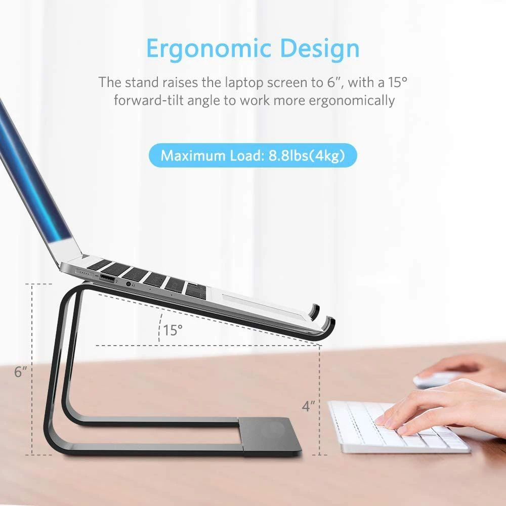 Laptop Stand Ergonomic Aluminum Laptop Mount Computer Stand Detachable Laptop Riser Notebook Holder Stand Computer Accessories