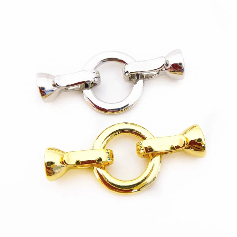 Silver/Gold Color Metal Connector Clasps Findings DIY Natural Stones Beads Jewelry Making Accessories Wholesale