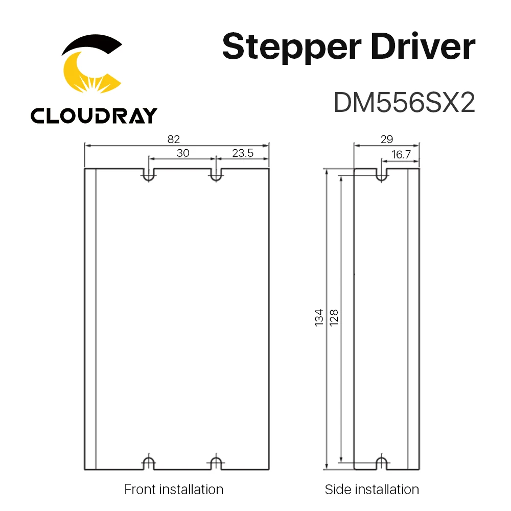 Imagem -03 - Cloudray-nema Stepper Motor Driver para Máquina de Gravação Controlador Cnc Nema 23 24 Dm556sx2 5.6a 2448v dc Peças