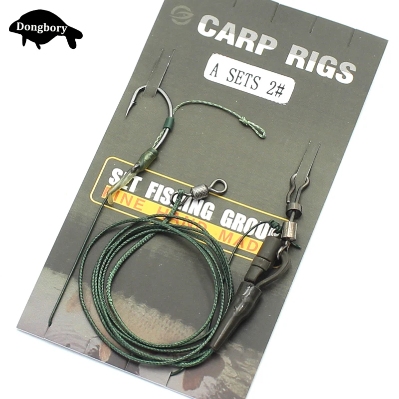 Carp Fishing Accessories Ready Tied Hair Rigs Fishing Hooklink Leadcore Fishing Chod Loop Swivel with Hooks Carp Terminal Tackle