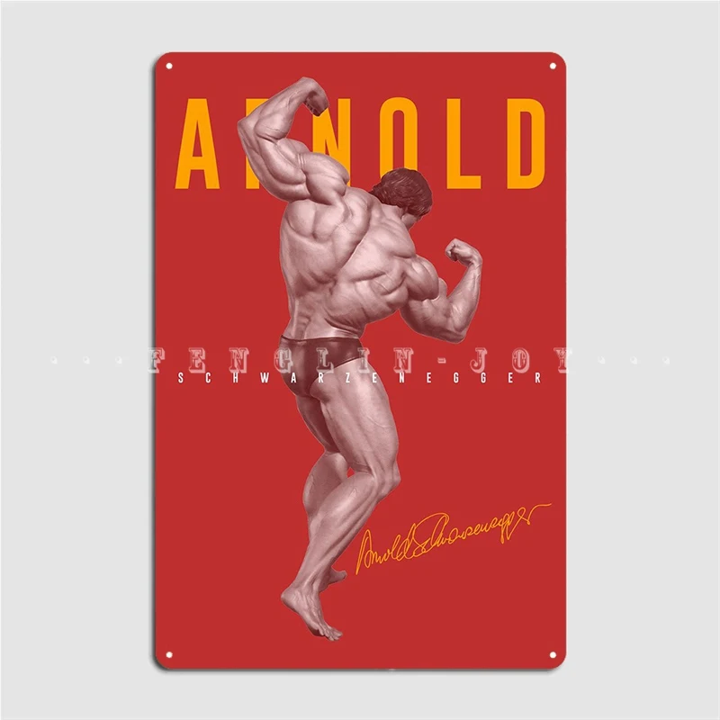 Arnold Schwarzenegger Gym Poster Metal Plaque Plaques Living Room Retro Cinema Kitchen Tin Sign Poster