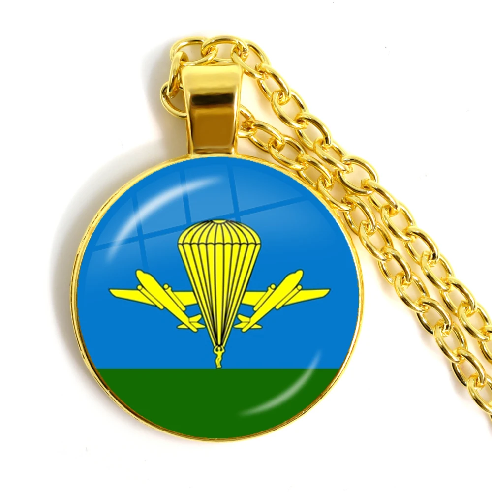 Classic Russian Airborne Forces зду́шно-деса́нтныевойска́ ВДВ VD 25mm Glass Dome Necklace Men Women Fashion Pendant Jewelry Gift