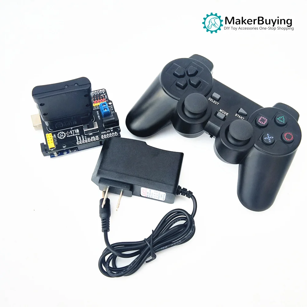 Ps2 controle remoto 6dof 3d kit de braço robô impressão para arduino kit aprendizagem controle diy