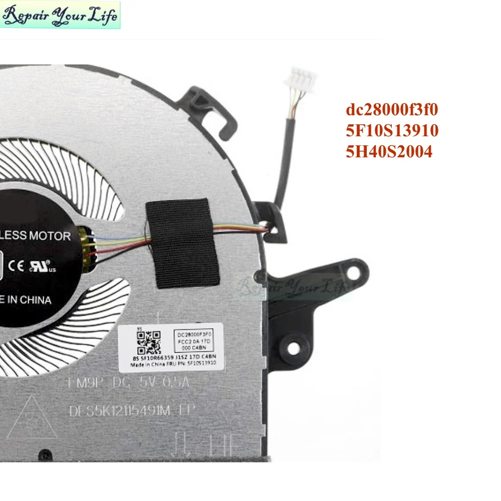 CPU Cooling Fan For Lenovo IdeaPad 3-15iil05 3i-15IML05 15ARE05 5F10S13910 5H40S2004 Notebook PC Cooler Fan Radiator DC28000F3F0 - Image 4