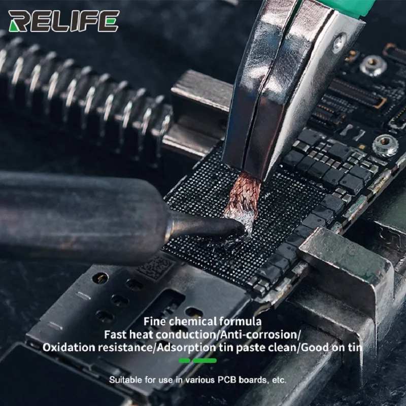 RELIFE Anti-hot Desoldering Wick Wire Mesh Accurate Control Sucker Braid Desoldering Repair Tool For Soldering Solder Remover