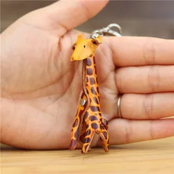 Leather Mini Fawn Bag Pendant Keychain Handmade Bag Hanging Fortune With Deer Key Chain Cute Birthday Gift