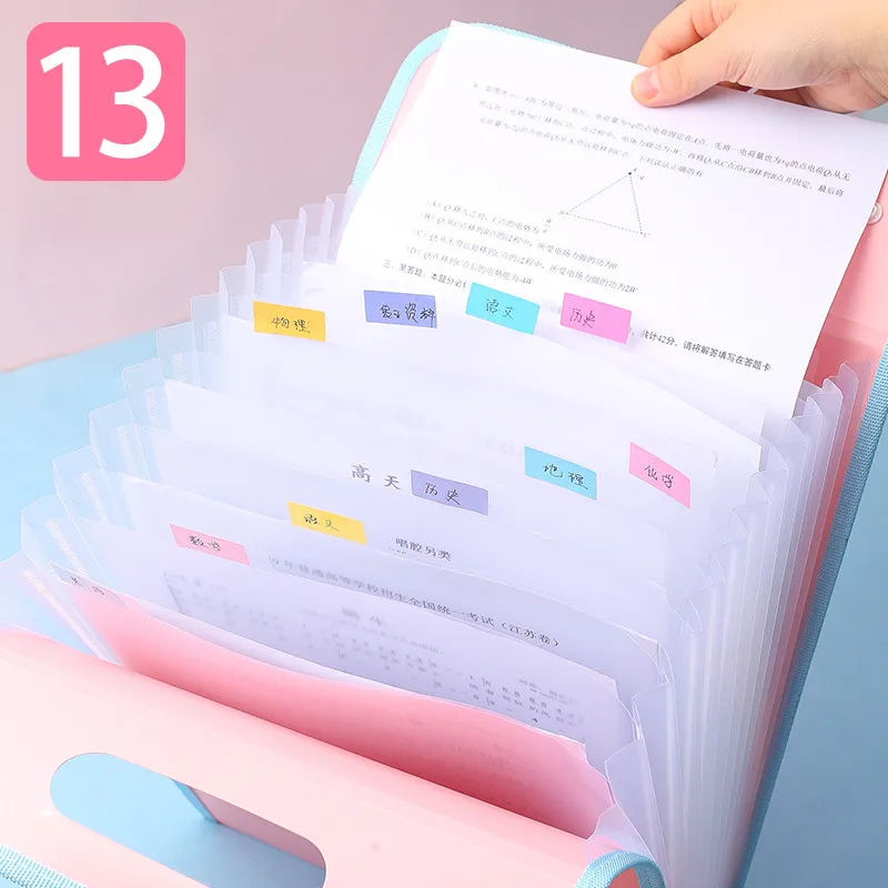 Sharkbang Waterproof Portable 13 Layer A4 Expanding File Folder Bag Document Subject Classificy Organizer Storage Folder