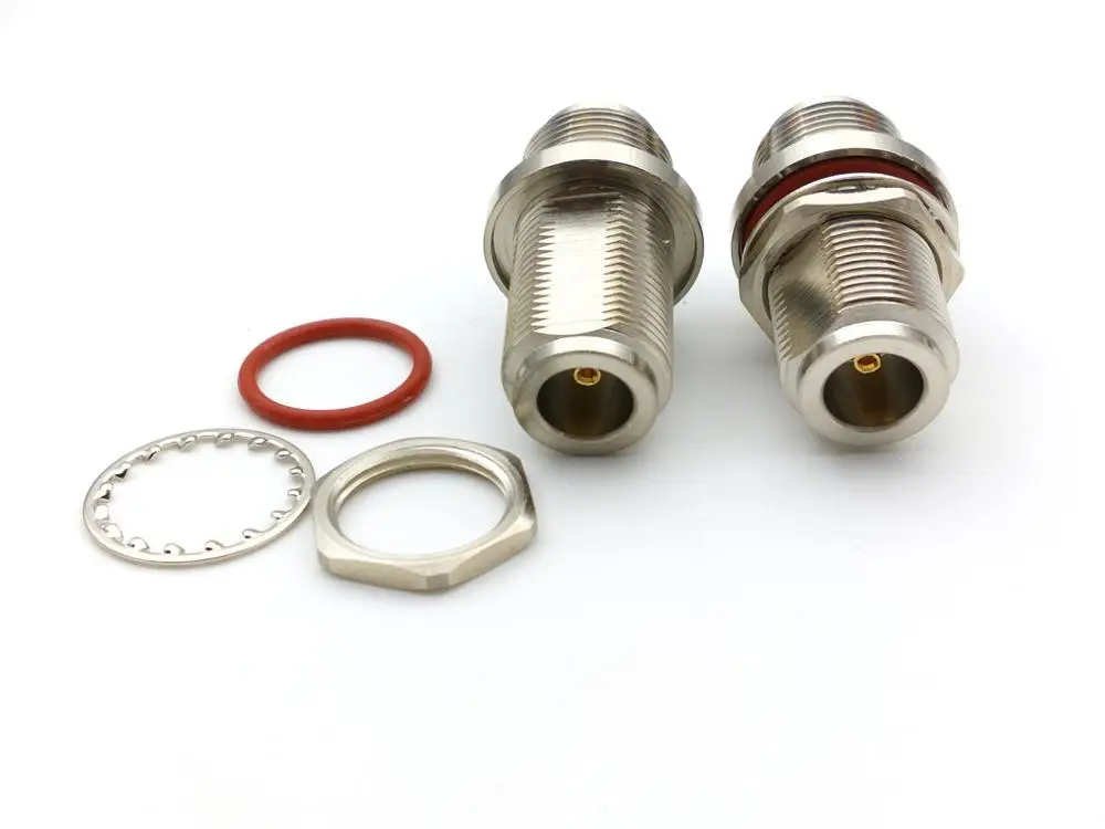 10PCS N CONNECTOR N Female to N Female Bulkhead Adapter Connector