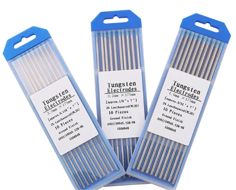 WL20 10個ブルー3.2ミリメートル * 150ミリメートル (Approx.1/8 & #39 & #39 × 6 & #39 & #39) lanthanatedタングステン電極ヘッドタングステン針/weldin用