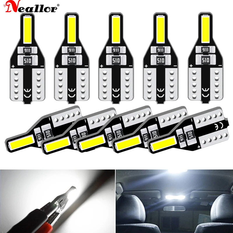 10Pcs W5W LED Bulb T10 LED Car Interior Lighting for Hyundai Accent i40 ix25 H1 i20 Matrix ix55 Genesis Equus Grandeur 2825 2821