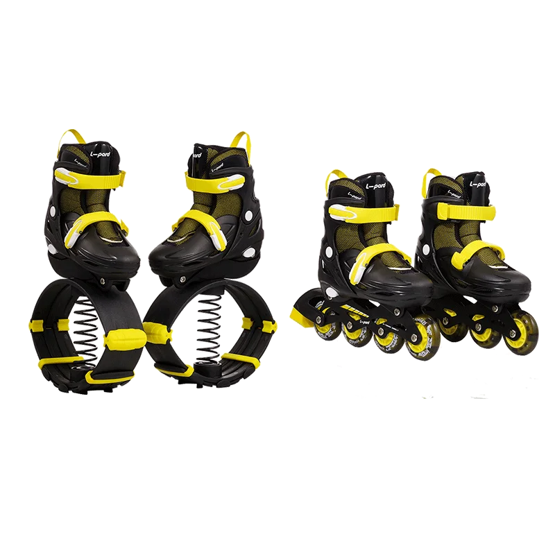 2 In 1 Kangaroo Jump / Roller Skating Shoes Space Bouncing Boots Roller Skate