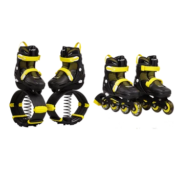 2 In 1 kangaroo jump/roller skating shoes space jumping boots skates