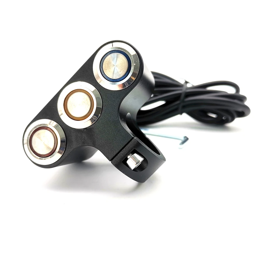 CNC 25MM Motorcycle Handlebar Switch Push+Press Buttons for LED Light Horn Motor