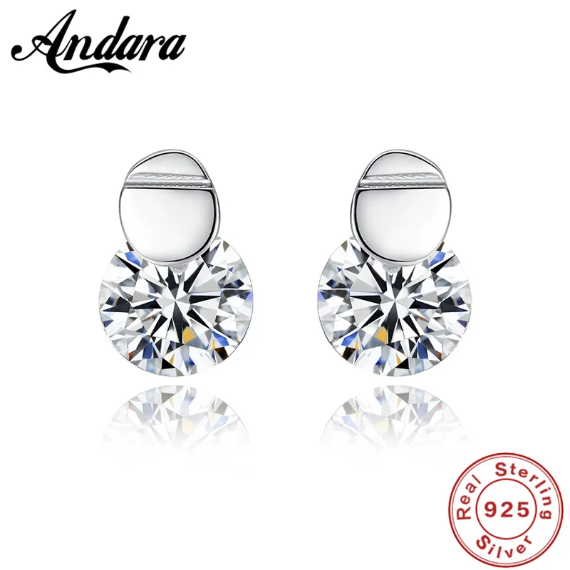 

New S925 Sterling Silver Stud Earrings Exquisite Zircon Earrings For Women Glamour Jewelry Gifts