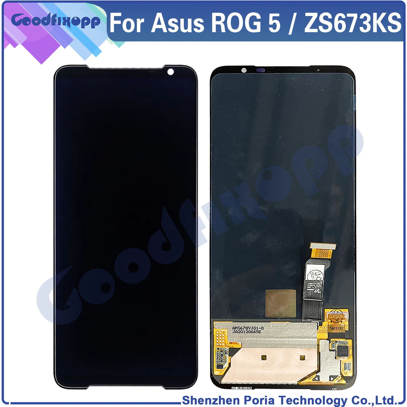 

For Asus ROG Phone 5 ZS673KS ZS673KS-1B048IN I005DB I005D I005DA LCD Display Touch Screen Digitizer Assembly For Asus ROG 5 ROG5