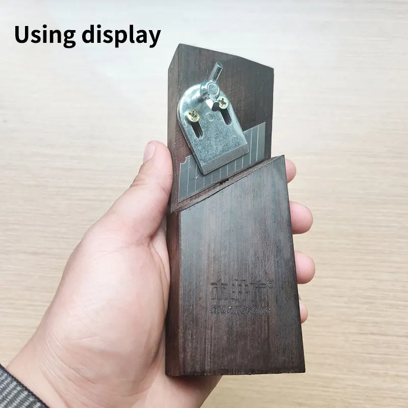 45 ° สไตล์เกาหลี Ebony มุม Chamfer Plane 0-4Mm Chamfer ความลึก Art ใบมีดสำหรับงานไม้ปรับตัดเครื่องมือ Ebony สกัด