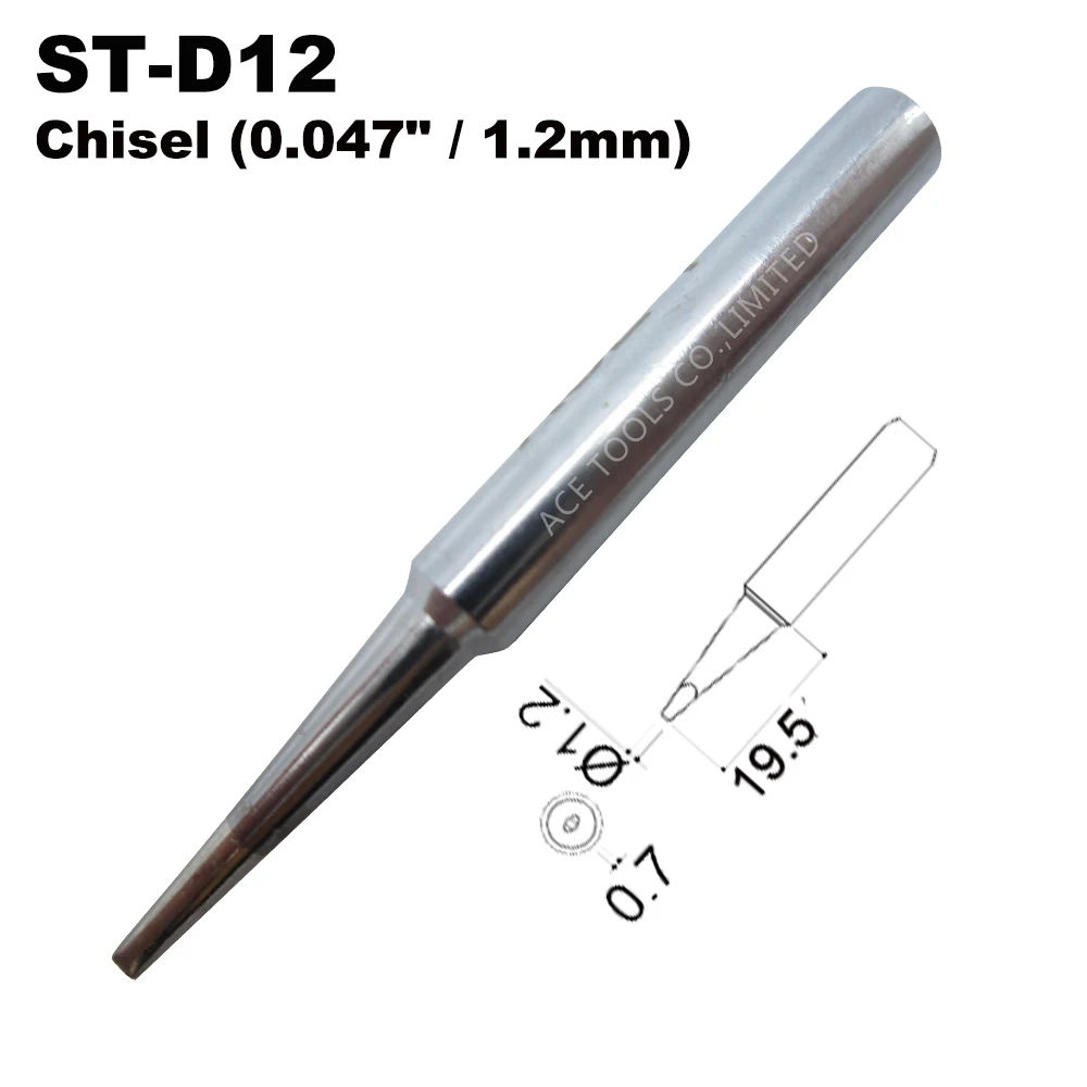 

ST-D12 Soldering Tip Screwdriver 1.2mm Fit WELLER SP40L SP40N SPG40 WP25 WP30 WP35 WLC100 Iron Handle Pencil Nozzlr Welding Bit