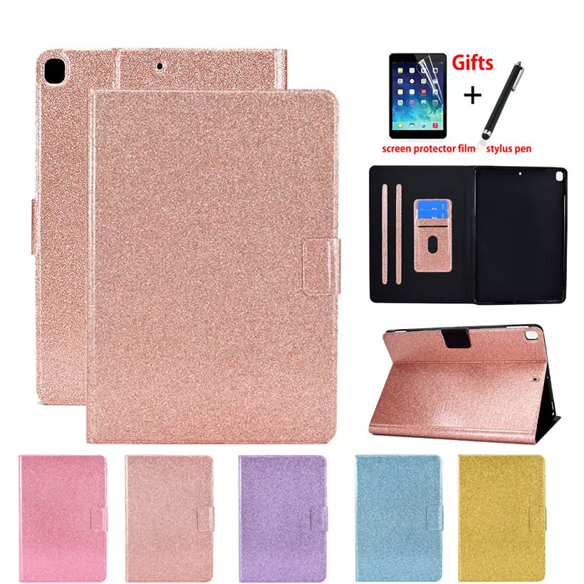 Glitter Case For iPad 10.2 inch 8th 2020 7th 2019 Cover For iPad Pro 10.5 Air 3 2019 Funda Coque Protective Stand Shell +Gift