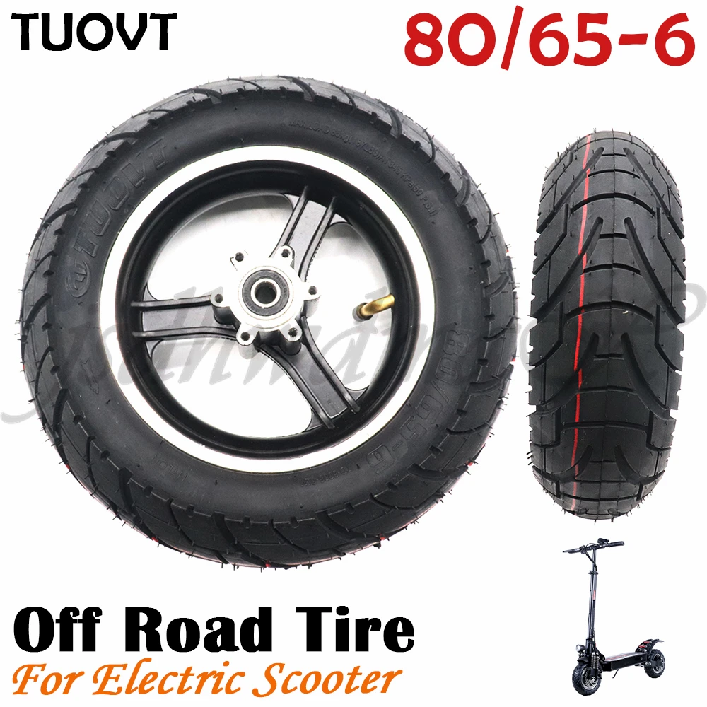 

80/65-6 Tire 10x3.0 Tyre wheel with hub rim for 10 Inch Folding Electric Scooter ZERO 10X Dualtron KUGOO M4 Thickened Widened