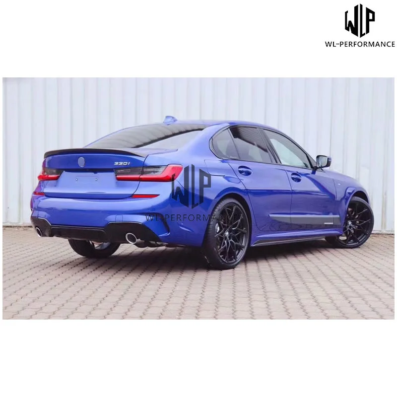 High Quality Pp Bright Black Front Lip Side Skirts Wing Grilles Car Styling for Bmw New 3 Series G20 G28 m Sport Model 2019-2020