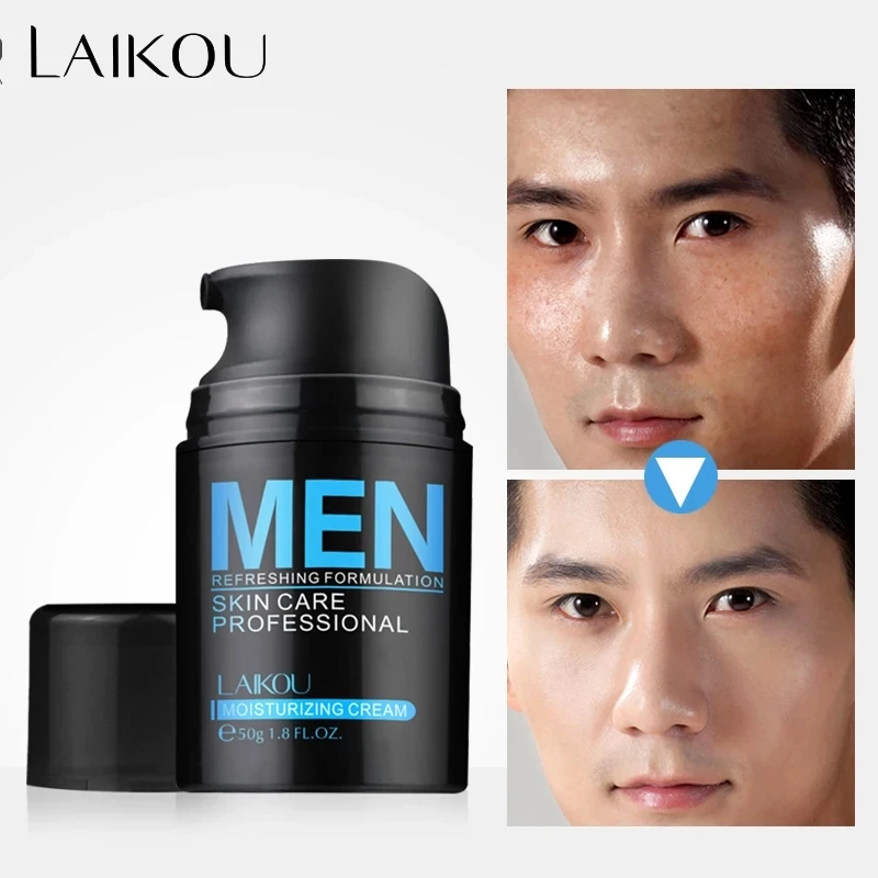 LAIKOU Hyaluronic Acid Face Cream Oil-Control Men Lift Anti-Wrinkle Firming Shrink Pores Acne Day Cream Moisturizing Whitening