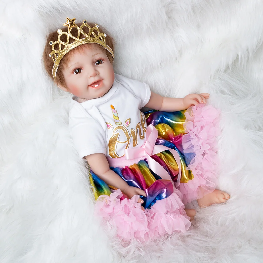 Hoge Kwaliteit Reborn Peuter Prinses Meisje Pop Siliconen Vinyl Schattige Levensechte Baby Bonecas Meisje Bebe Pop Reborn Menina Geschenken