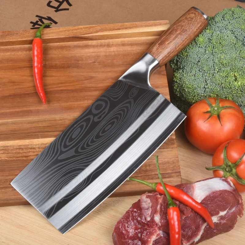 

4Cr13 Chinese Stainless Steel Chef Knife 7 inch Kitchen Knives For Meat Fish Vegetables Slicing Knife Sharp Blade Cooking Tools