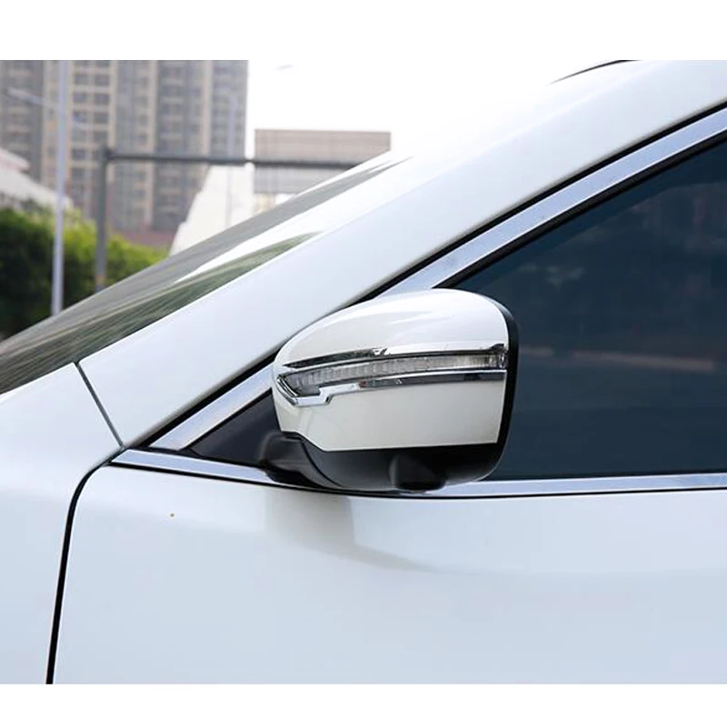 Carbon Fiber Style Door Side Mirror Rearview Strip Chrome Cover Trim Accessories For Nissan Qashqai J11 2016 2017 2018 2019