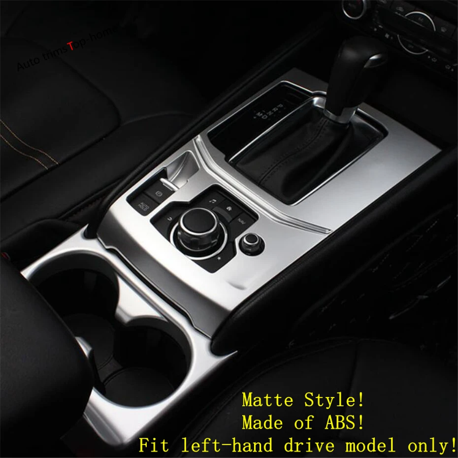 Central Control Gear Shift Water Cup Bottle Holder Decoration Panel Cover Trim For Mazda CX-5 CX5 2017 - 2024 Car Accessories