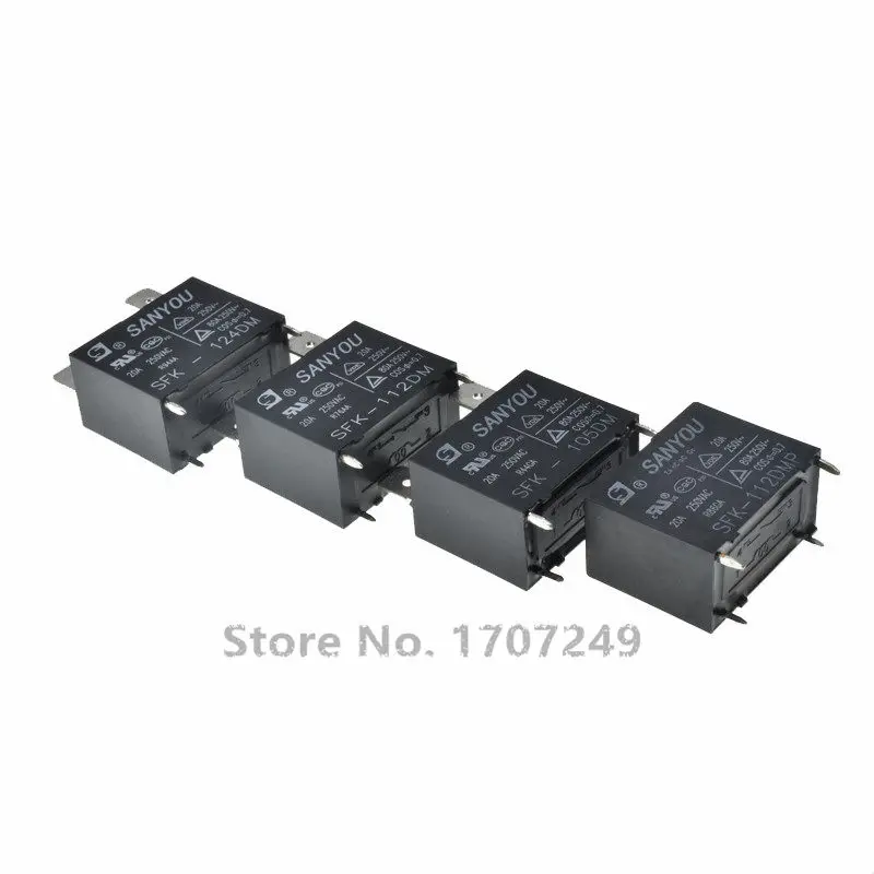 10 قطعة/الوحدة الأصلي SANYOU تتابع SFK-105DM 5VDC SFK-112DM SFK-112DMP 12VDC SFK-124DM SFK-124DMP 24VDC 20A 250VAC 4Pin تتابع السلطة