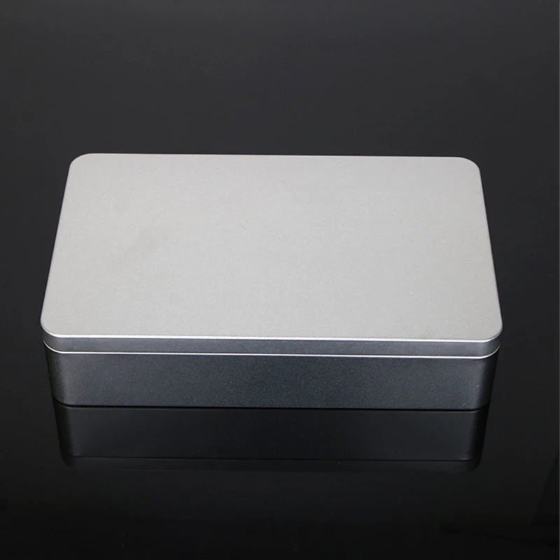 Reusable Metal Silver Big Storage Box Tin Empty Case Multipurpose Sealed Organizer for Cosmetic Facial Mask Storage Underwear