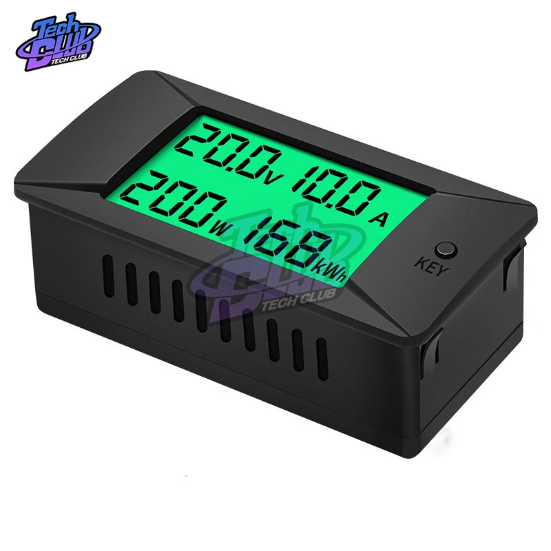 DC 0-300V 300A Voltmeter Ammeter Car Battery Tester KWH Electricity Energy Voltage Power Meter Monitor 12v 24v 48v 96v + Shunt