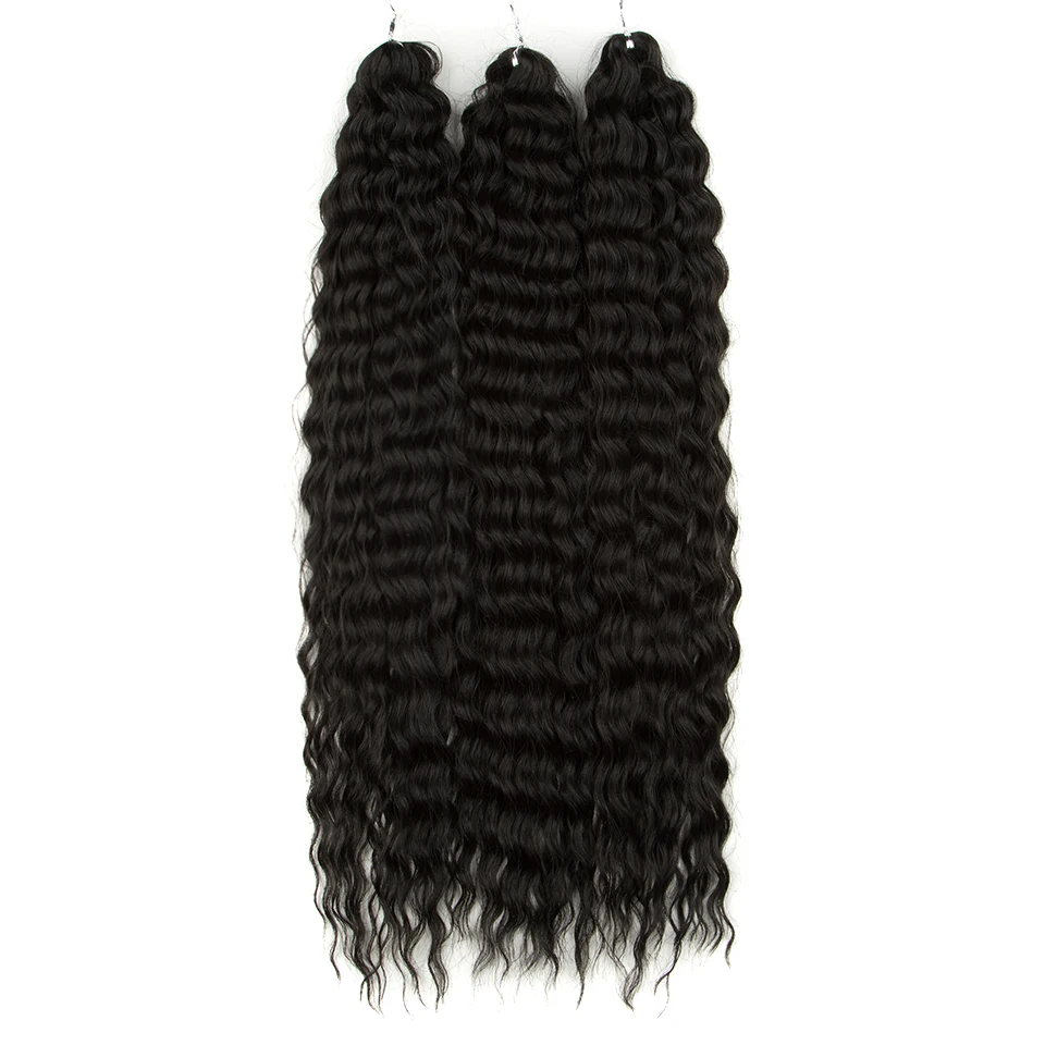 Ariel Hair Synthetic Twist Crochet Curly Hair 24 Zoll Water Wave Braid Hair Ombre Blonde Brown Deep Wave Flechten Haarverlängerung – Detail 20