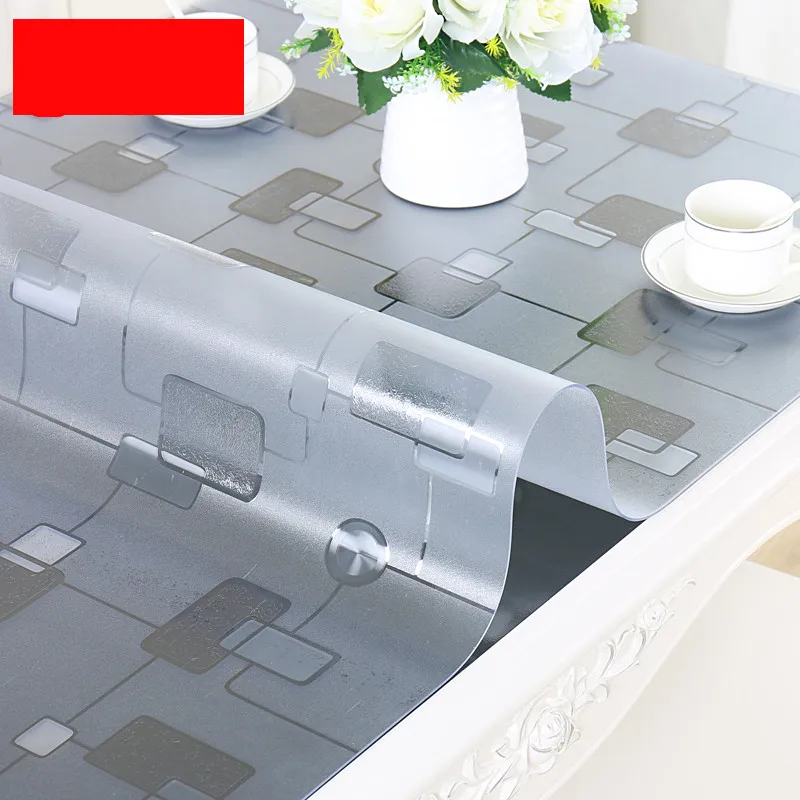 

2021 New Transparency PVC Table Cloths 1.5mm/2mm/3mm Thick High Quality Clear Soft Glass Crystal Boards Placemats Home Textiles