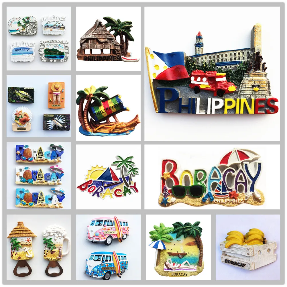 

Asia Philippines Tourist Souvenir Fridge Magnets Decoration Articles Handicraft Magnetic Refrigerator Collection Gift