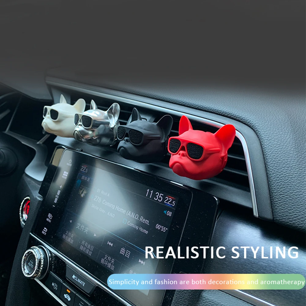 1 PCS Creative Bulldog Scent Car  Car Freshner Air Scent Gift Box Auto Perfume Fashion Car Decoration  Car Accesories Interior