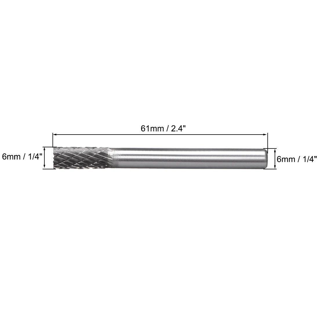 Imagem -02 - Uxcell-brocas Rotativas de Carboneto de Tungstênio Peças mm Polegadas Corte Duplo Cilindro Dentado Ferramenta Rotativa