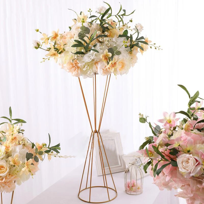 Metal Vases Delicate Table Vase Flower Rack Wedding Centerpieces Vase Event Party Decoration