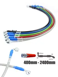 Universal 400 to 2400mm Motorcycle Hydraulic Reinforced Brake Clutch Oil Hose Line Hose For ATV Dirt Pit Racing Bike