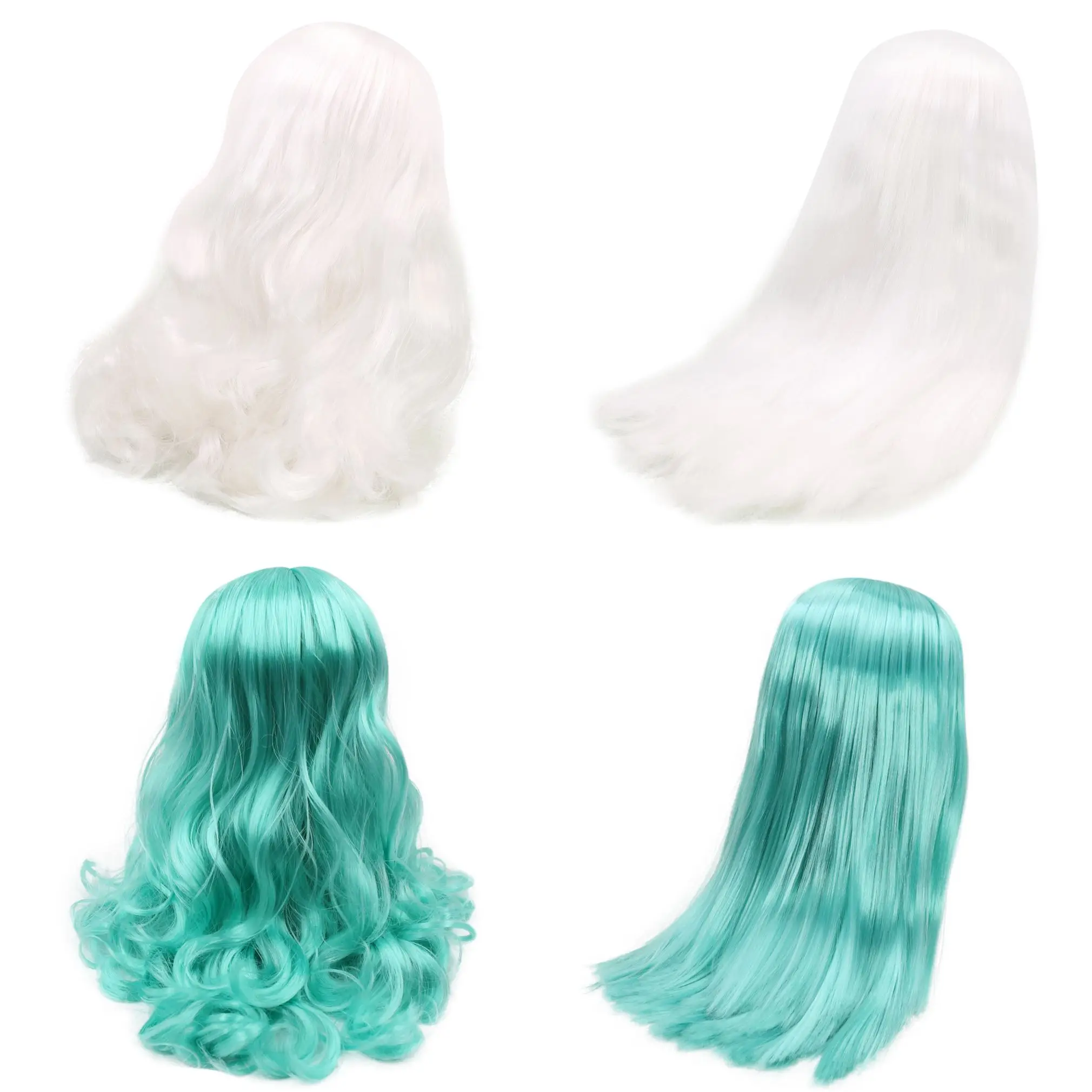 

DBS factory blyth doll icy doll wig rbl scalp and dome white hair green hair purple hair for DIY custom